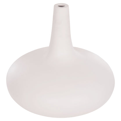 Table Decorative Vase Deni Hm4663.02m Fiber Cement In White--Φ30x29.5hcm