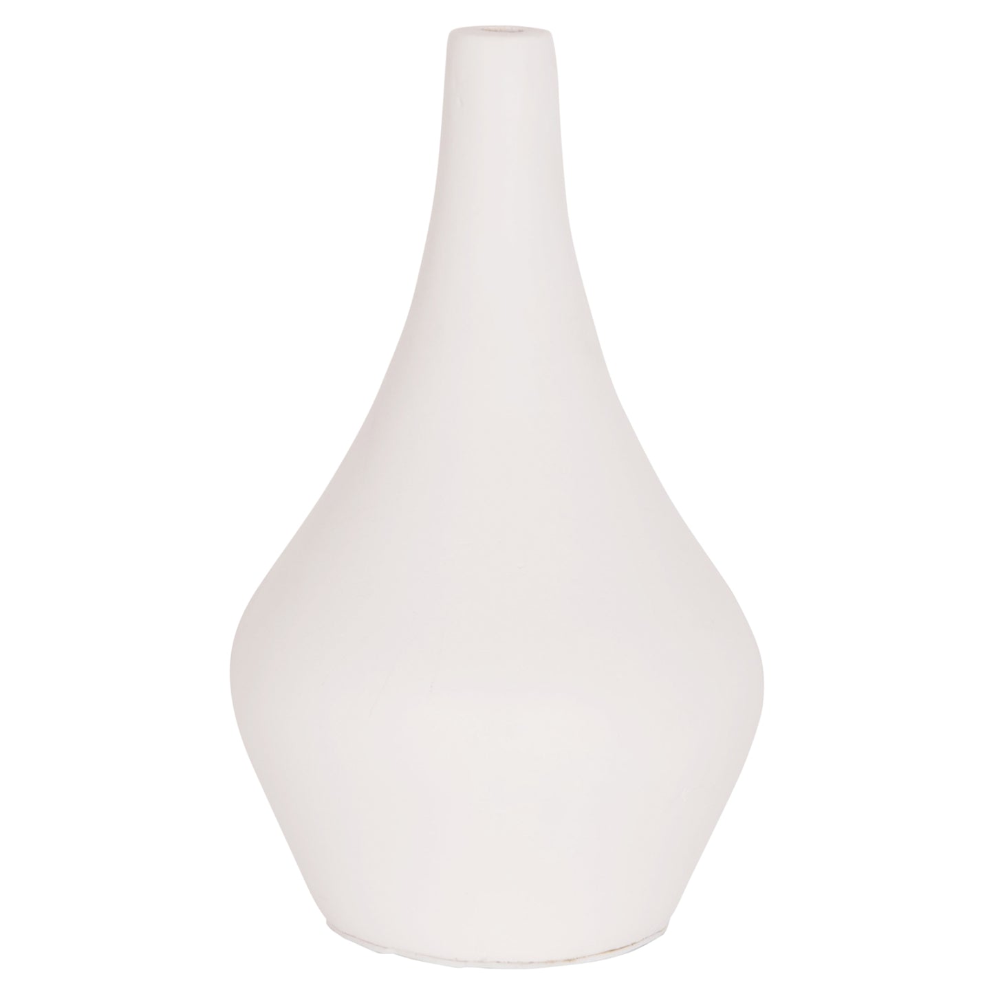 Table Decorative Vase Deni Hm4663.02s Fiber Cement In White--Φ15x27hcm.