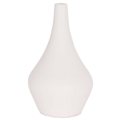 Table Decorative Vase Deni Hm4663.02s Fiber Cement In White--Φ15x27hcm.