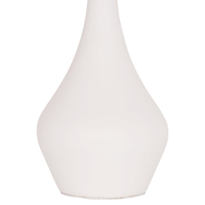 Table Decorative Vase Deni Hm4663.02s Fiber Cement In White--Φ15x27hcm.