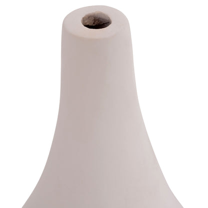 Table Decorative Vase Deni Hm4663.02s Fiber Cement In White--Φ15x27hcm.