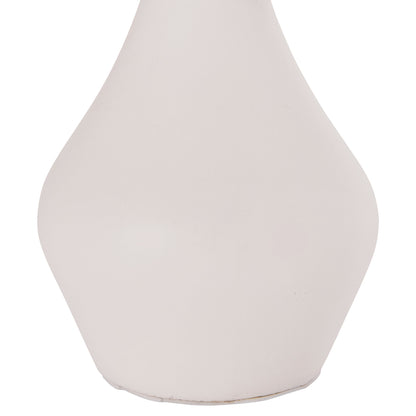 Table Decorative Vase Deni Hm4663.02s Fiber Cement In White--Φ15x27hcm.