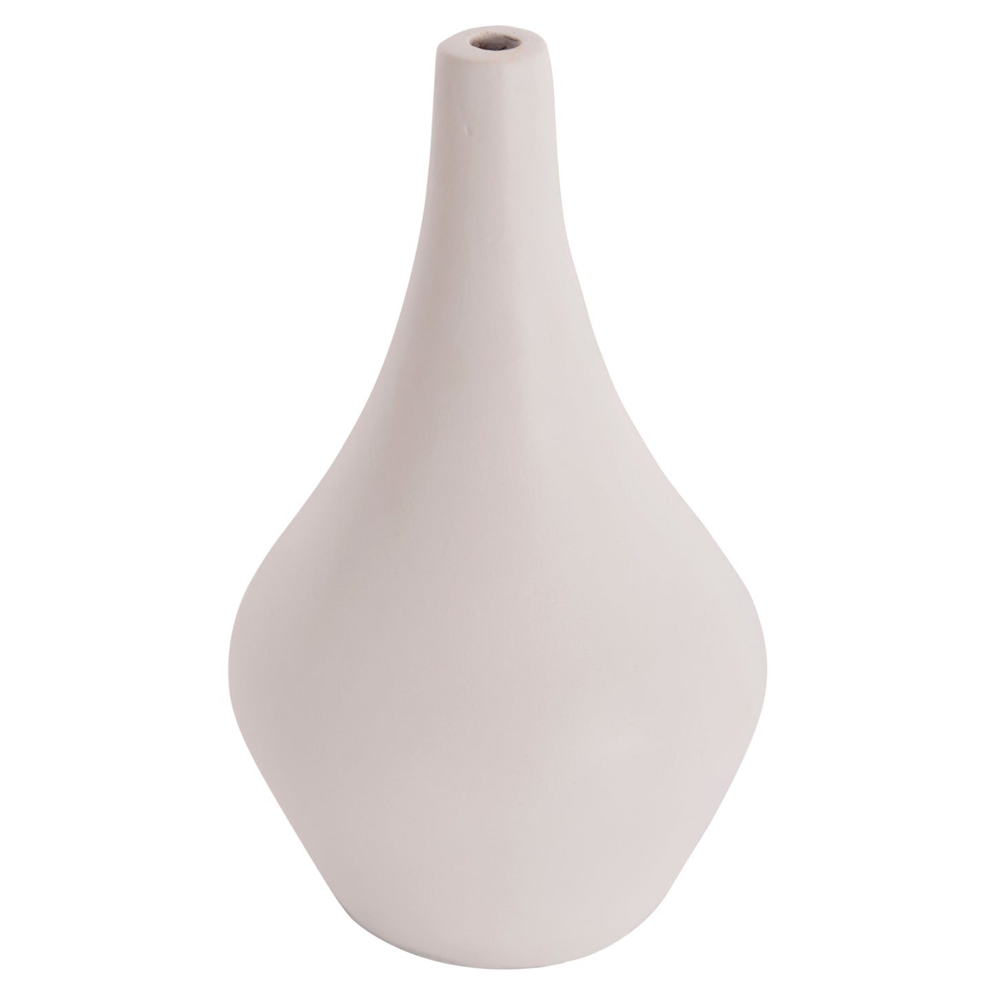 Table Decorative Vase Deni Hm4663.02s Fiber Cement In White--Φ15x27hcm.