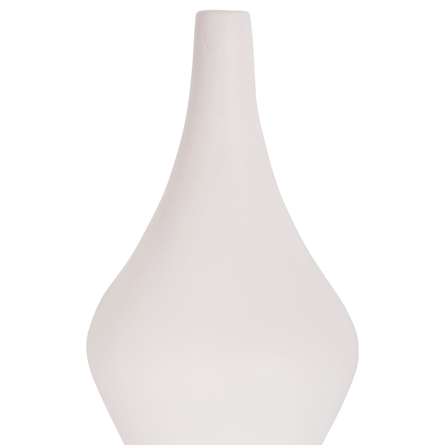 Table Decorative Vase Deni Hm4663.02s Fiber Cement In White--Φ15x27hcm.