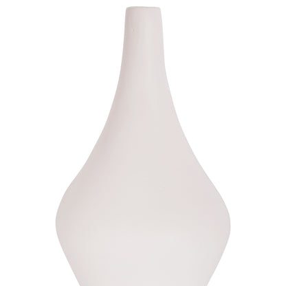 Table Decorative Vase Deni Hm4663.02s Fiber Cement In White--Φ15x27hcm.