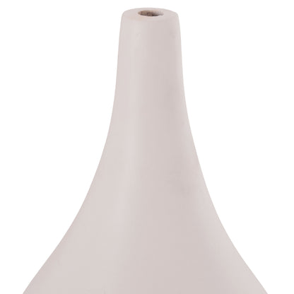 Table Decorative Vase Deni Hm4663.02s Fiber Cement In White--Φ15x27hcm.