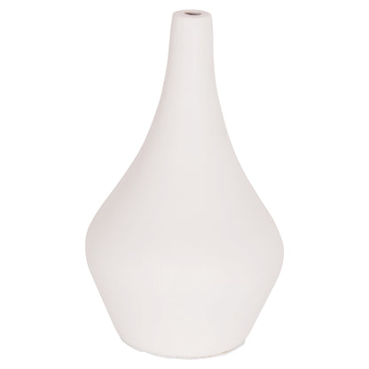 Table Decorative Vase Deni Hm4663.02s Fiber Cement In White--Φ15x27hcm.