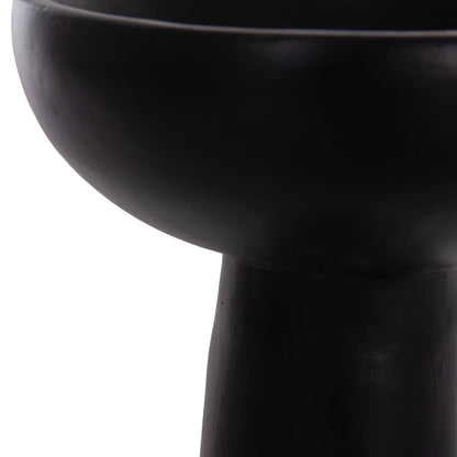 Table Decorative Vase Lekkan Hm4664.01l Terracota In Black--Φ18x38hcm.