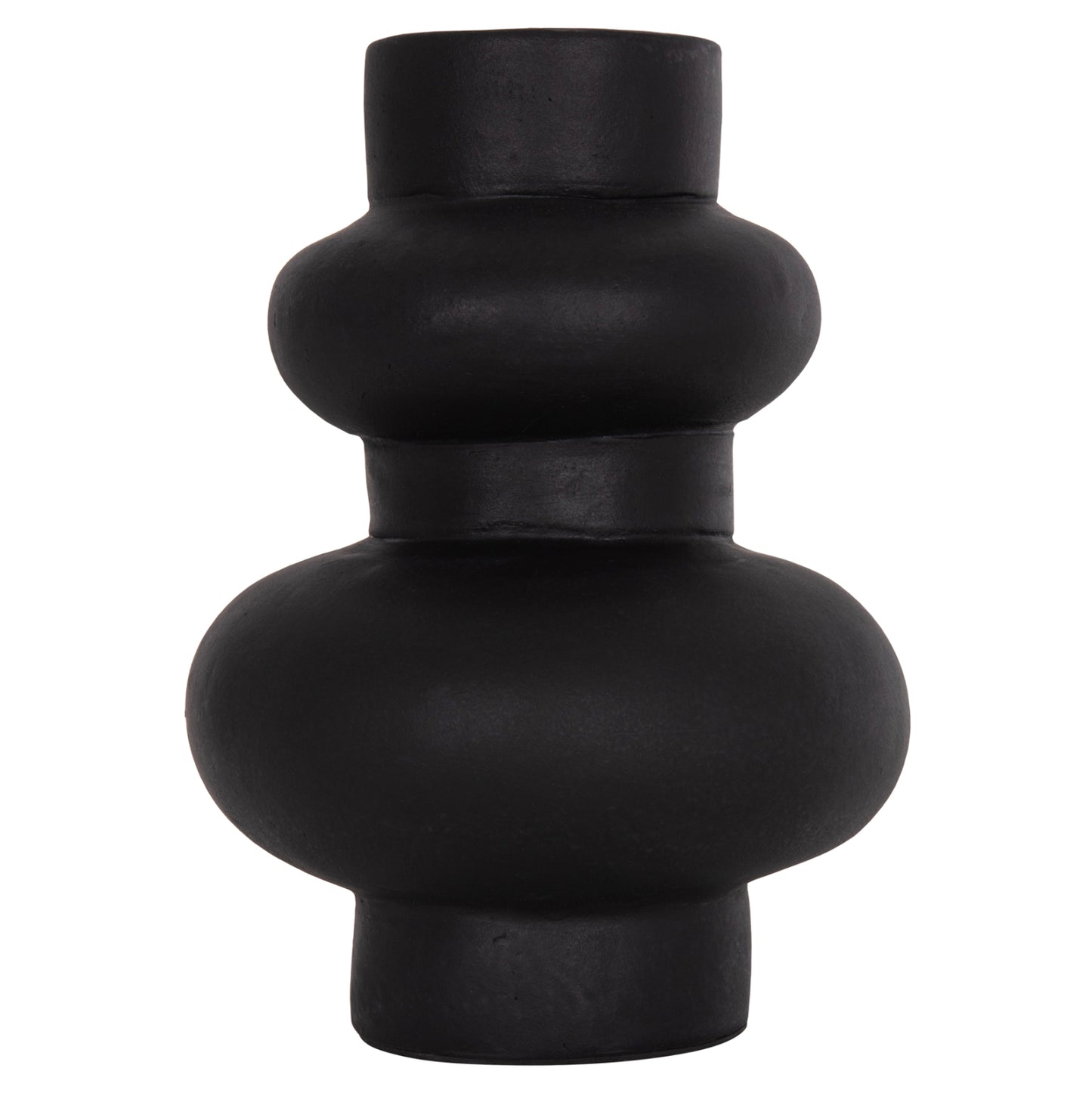 Table Decorative Vase Lema Hm4664.01m Terracota In Black--Φ22x29hcm.