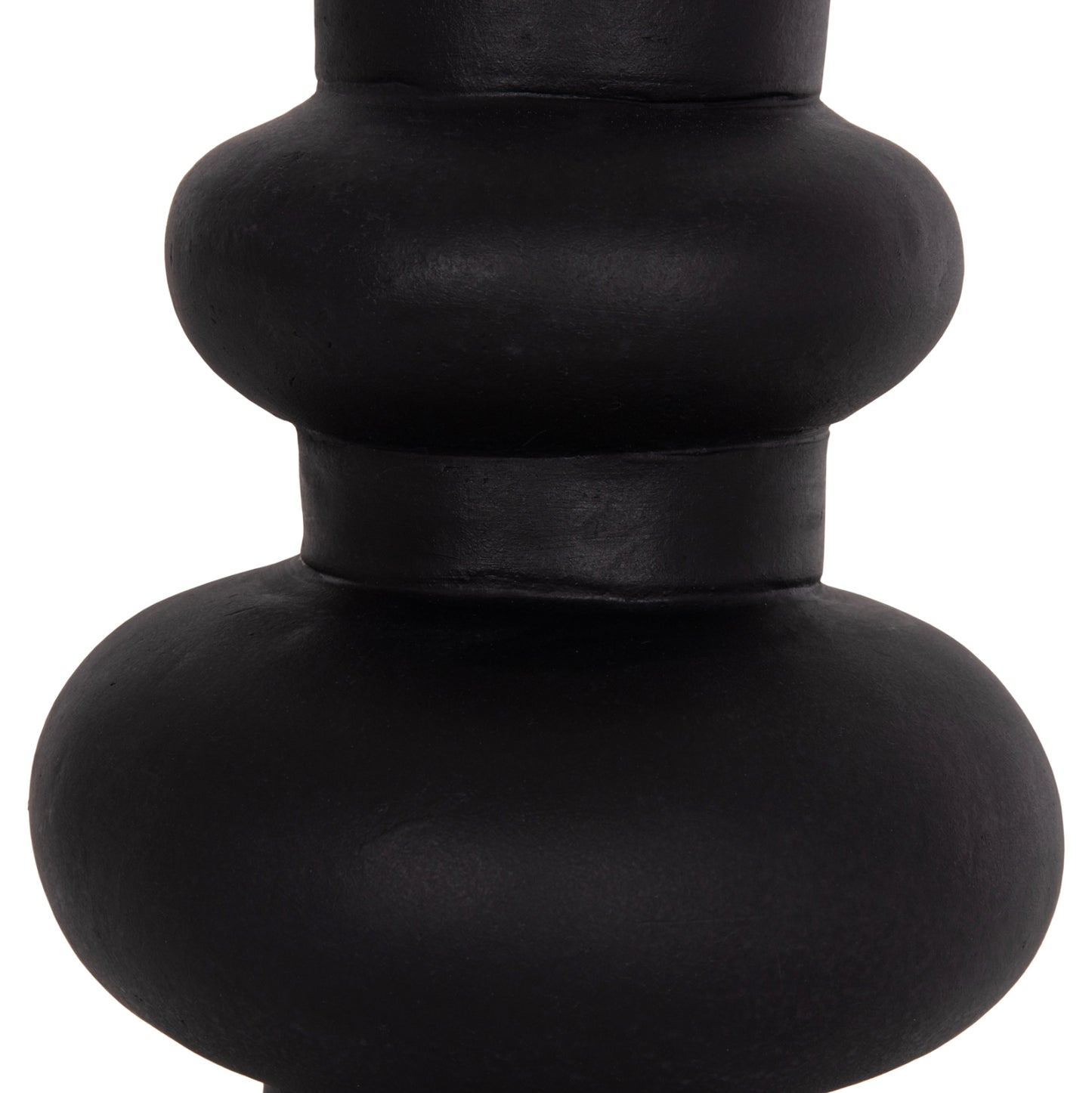 Table Decorative Vase Lema Hm4664.01m Terracota In Black--Φ22x29hcm.