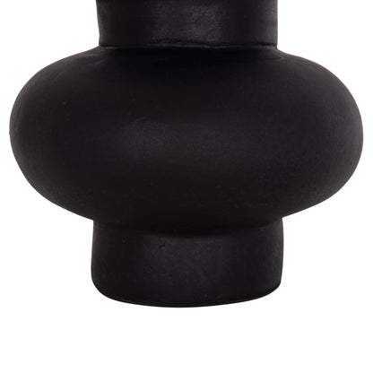 Table Decorative Vase Lema Hm4664.01m Terracota In Black--Φ22x29hcm.