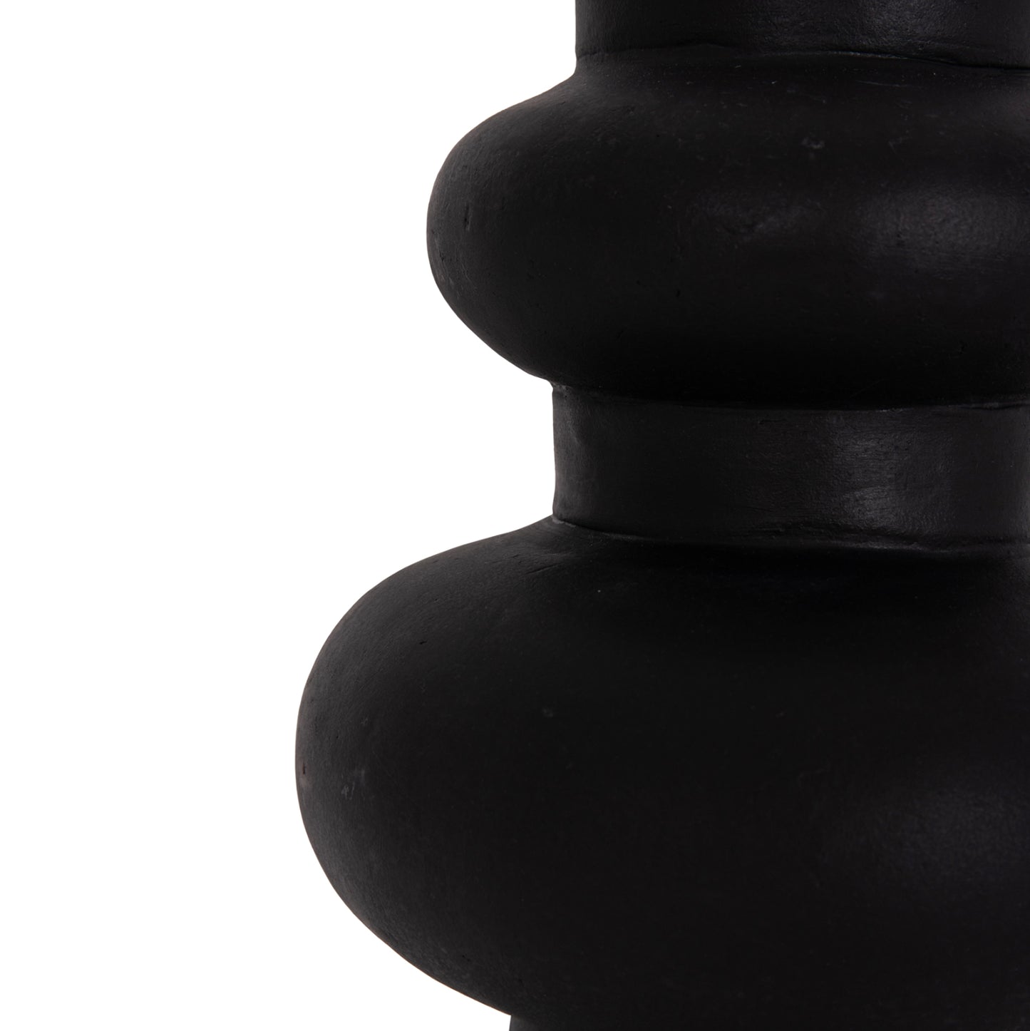 Table Decorative Vase Lema Hm4664.01m Terracota In Black--Φ22x29hcm.