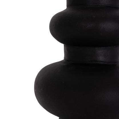 Table Decorative Vase Lema Hm4664.01m Terracota In Black--Φ22x29hcm.
