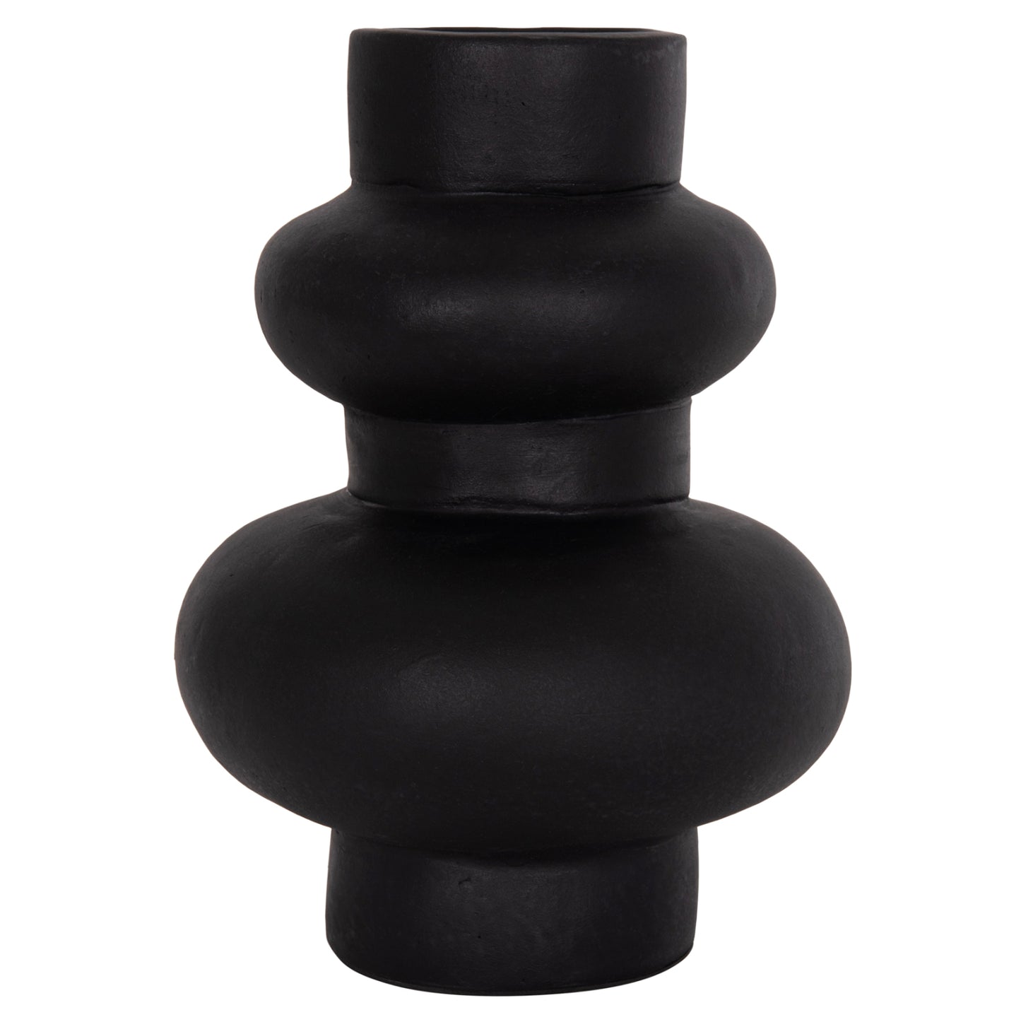 Table Decorative Vase Lema Hm4664.01m Terracota In Black--Φ22x29hcm.