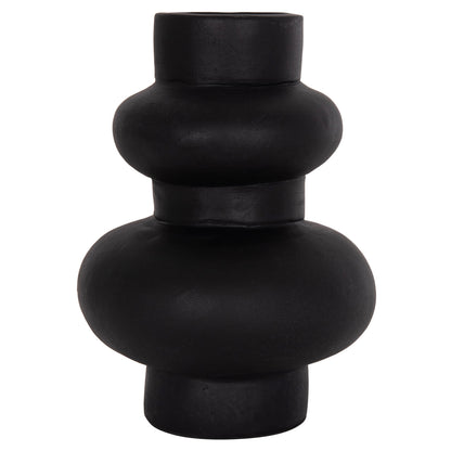 Table Decorative Vase Lema Hm4664.01m Terracota In Black--Φ22x29hcm.
