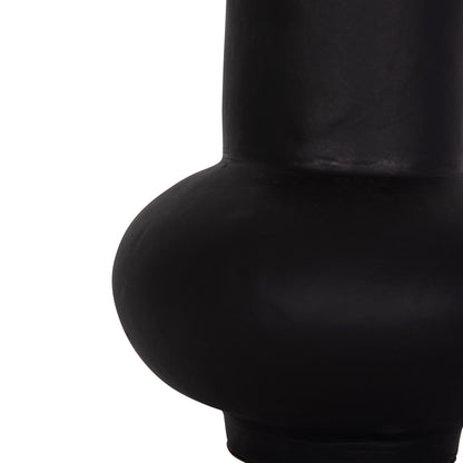 Table Decorative Vase Lema Hm4664.01s Terracota In Black--Φ22x22hcm.