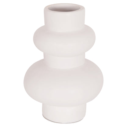Table Decorative Vase Lema Hm4664.02m Terracota In White--Φ22x29hcm.