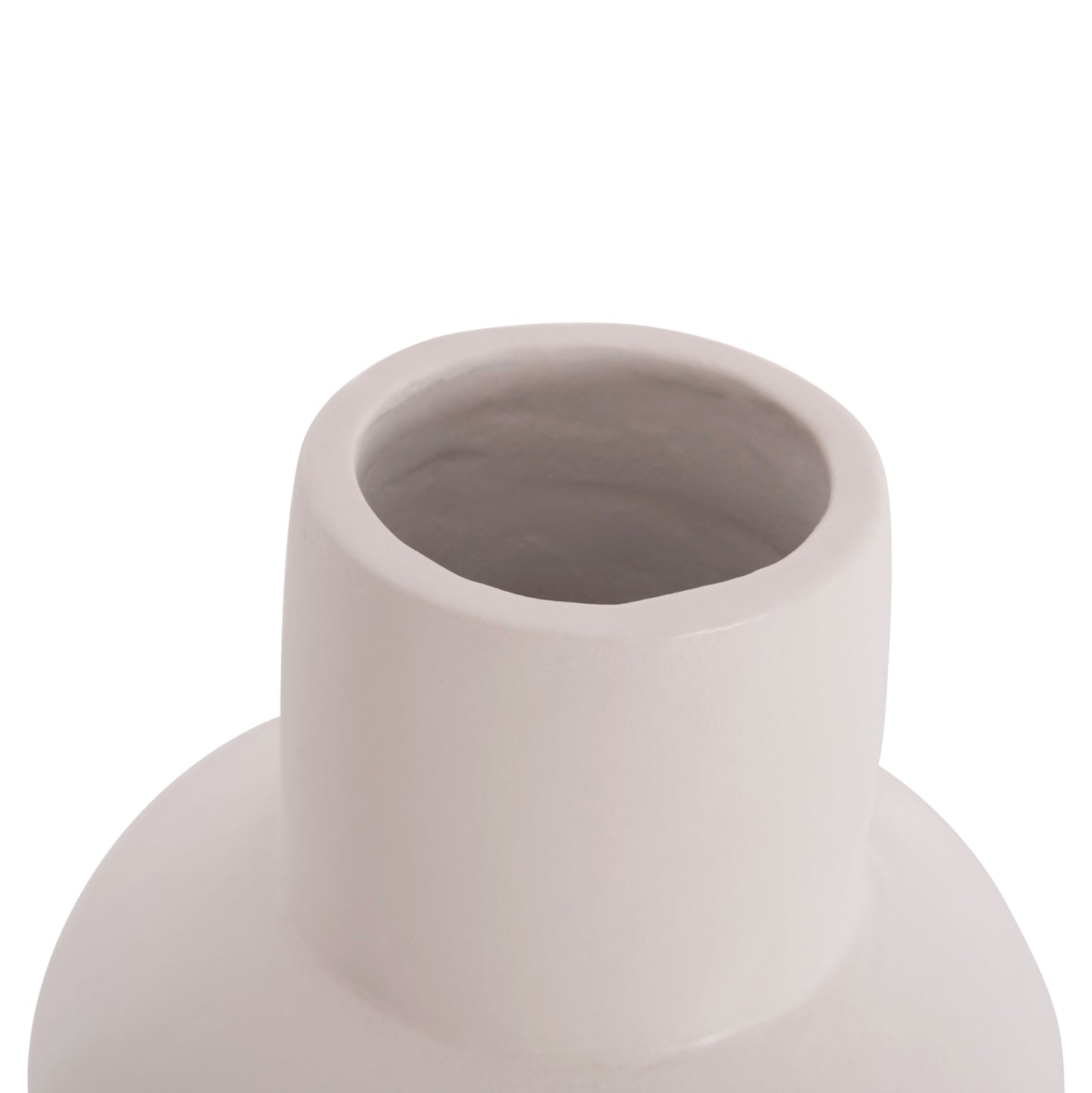 Table Decorative Vase Lema Hm4664.02s Terracota In White--Φ22x22hcm.