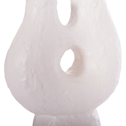 Decorative Table Vase Namentis Hm4665.02s Terracota In White Color--26x15x32.5hcm.