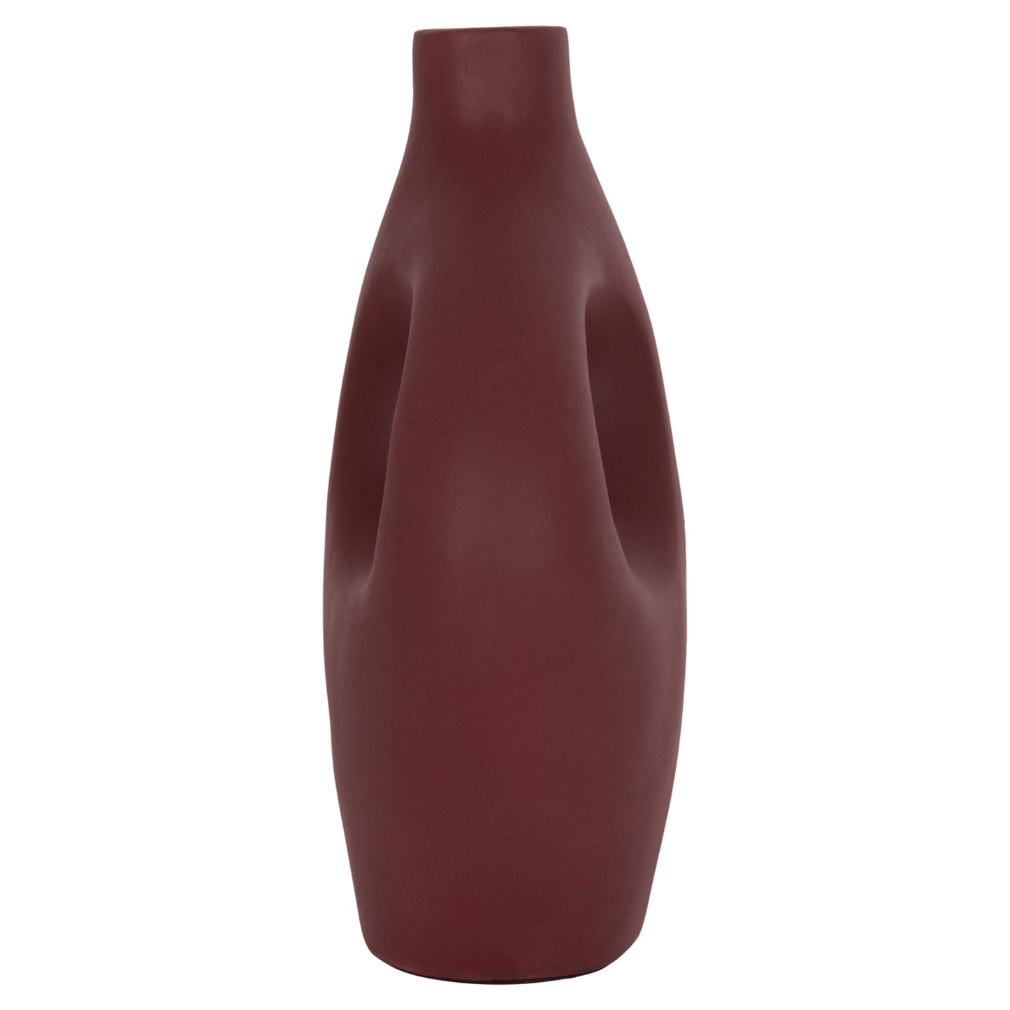 Table Decorative Vase Fliker Hm4666.03l Terracota In Maroon Red--22.5x12x30hcm.