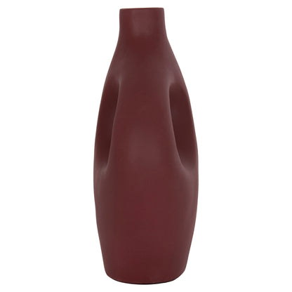 Table Decorative Vase Fliker Hm4666.03l Terracota In Maroon Red--22.5x12x30hcm.