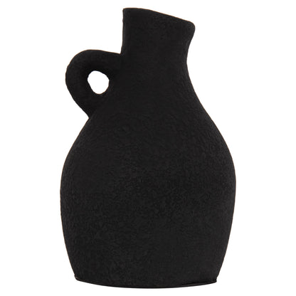 Table Decorative Vase Decant Hm4667.01l Terracota In Black--Φ14x21hcm.