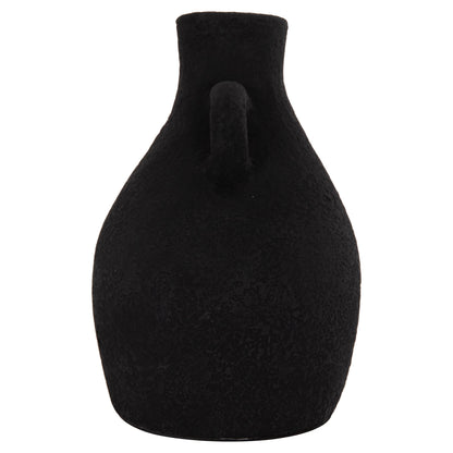 Table Decorative Vase Decant Hm4667.01l Terracota In Black--Φ14x21hcm.