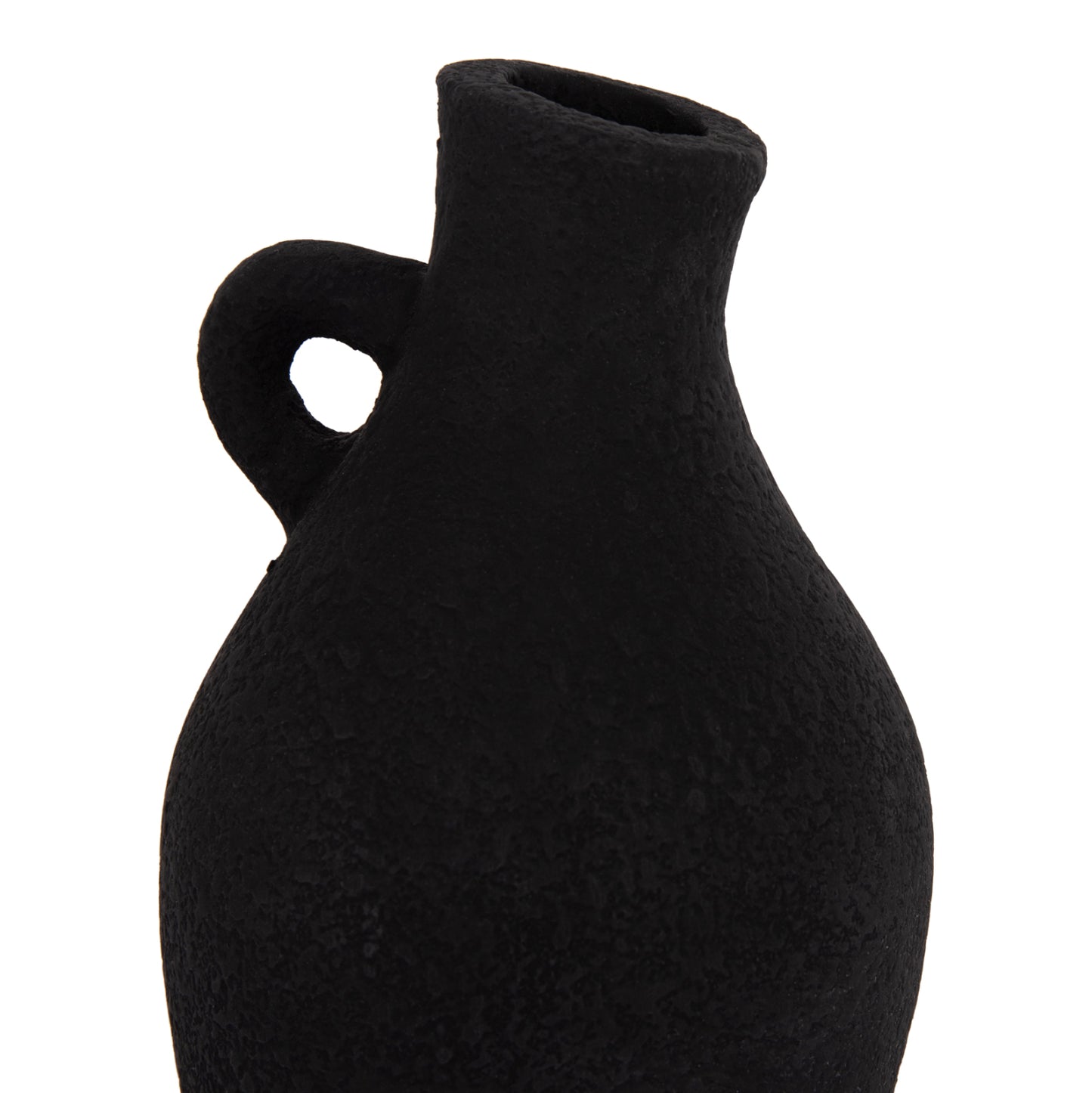 Table Decorative Vase Decant Hm4667.01l Terracota In Black--Φ14x21hcm.