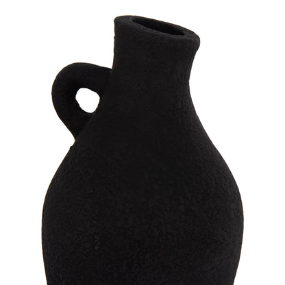 Table Decorative Vase Decant Hm4667.01l Terracota In Black--Φ14x21hcm.