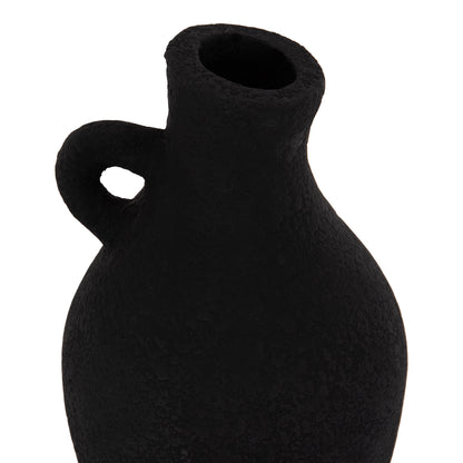 Table Decorative Vase Decant Hm4667.01l Terracota In Black--Φ14x21hcm.