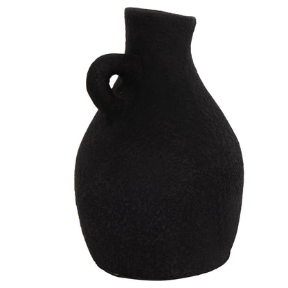 Table Decorative Vase Decant Hm4667.01l Terracota In Black--Φ14x21hcm.