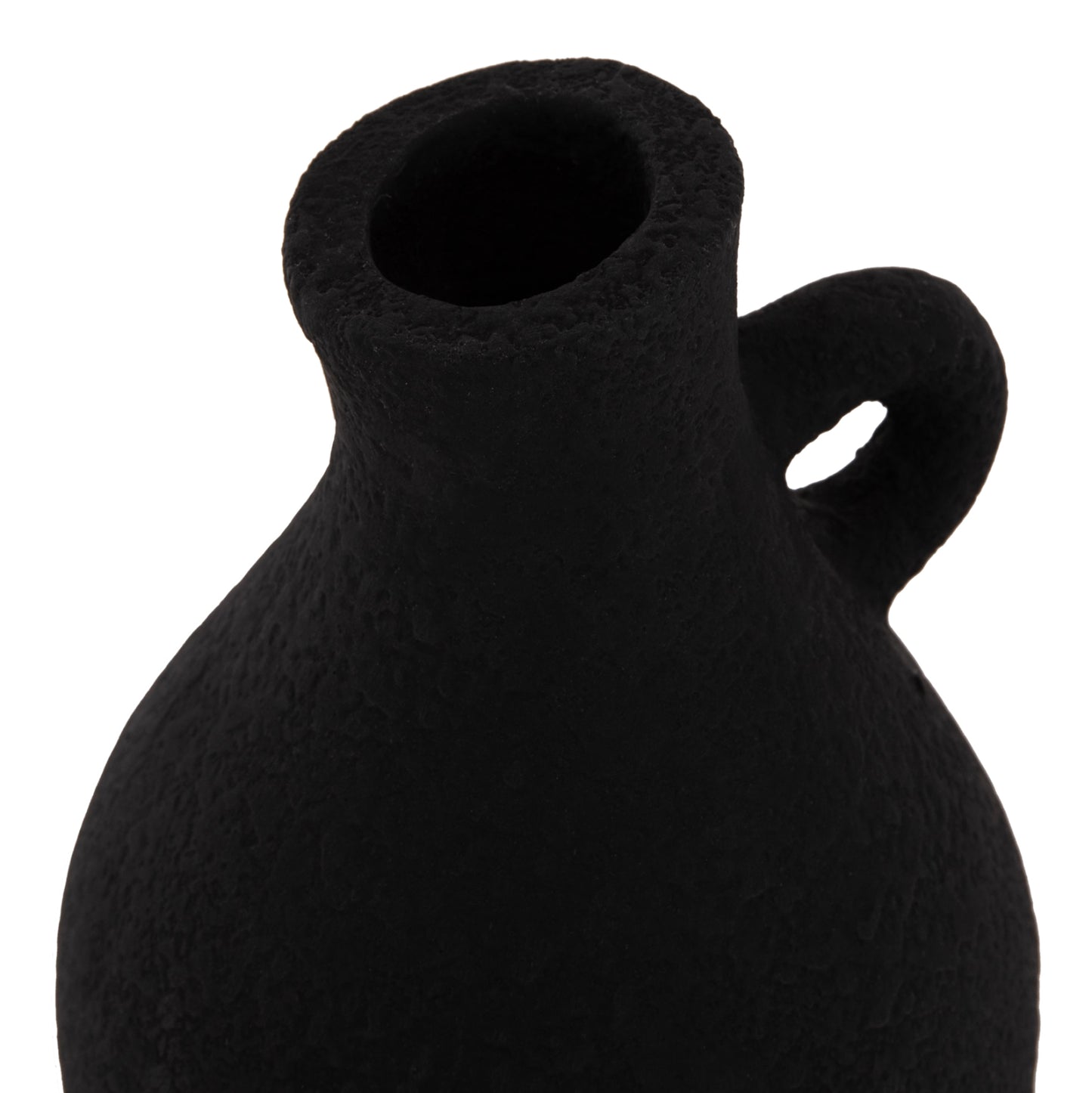 Table Decorative Vase Decant Hm4667.01l Terracota In Black--Φ14x21hcm.