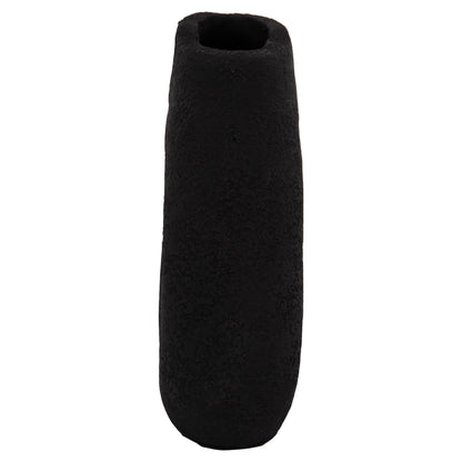 Table Decorative Vase Decant Hm4667.01s Terracota In Black--17.5x6.5x17hcm.