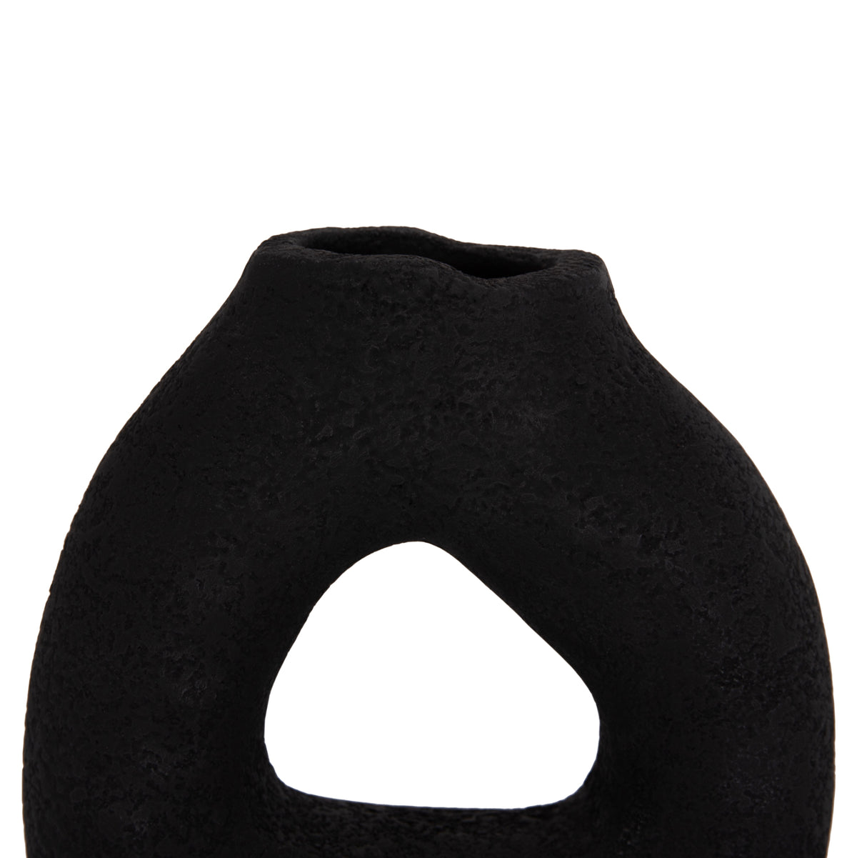 Table Decorative Vase Decant Hm4667.01s Terracota In Black--17.5x6.5x17hcm.