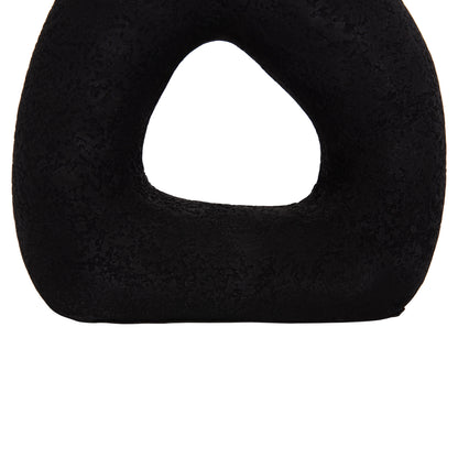 Table Decorative Vase Decant Hm4667.01s Terracota In Black--17.5x6.5x17hcm.