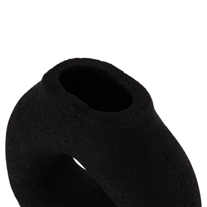 Table Decorative Vase Decant Hm4667.01s Terracota In Black--17.5x6.5x17hcm.