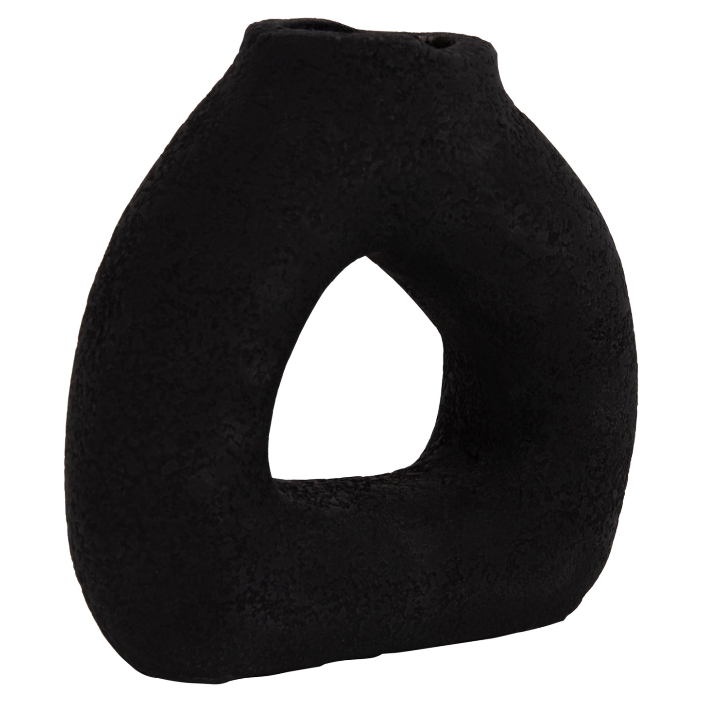 Table Decorative Vase Decant Hm4667.01s Terracota In Black--17.5x6.5x17hcm.