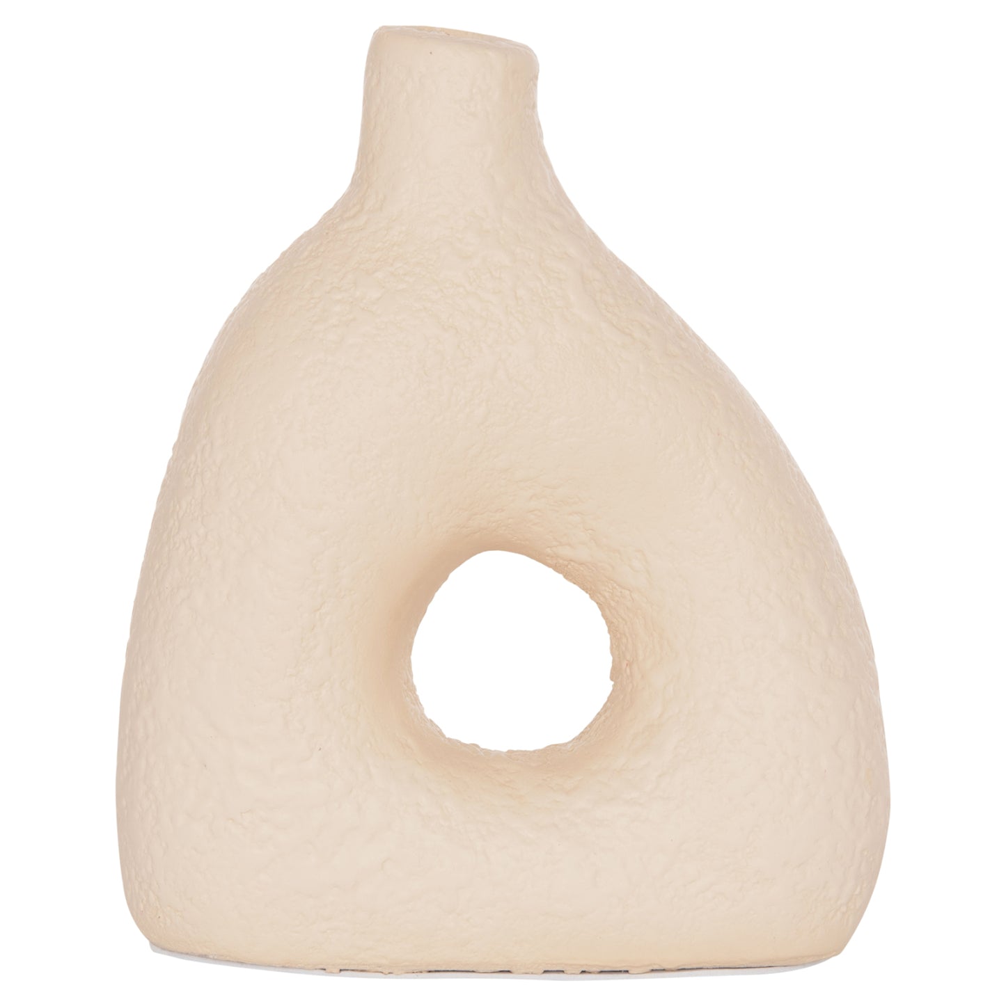 Table Decorative Vase Decant Hm4667.02m Terracota In Cream White--17x6.5x20hcm.