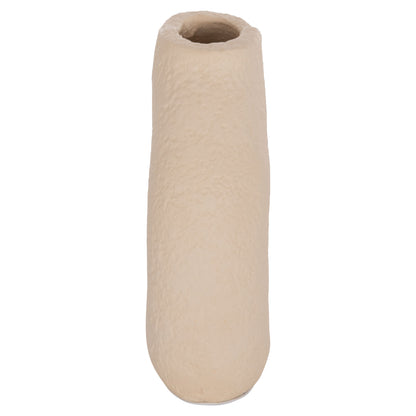 Table Decorative Vase Decant Hm4667.02s Terracota In Cream White--17.5x6.5x17hcm.