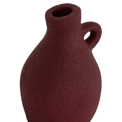 Table Decorative Vase Decant Hm4667.06l Terracota In Maroon Red--Φ14x21hcm.