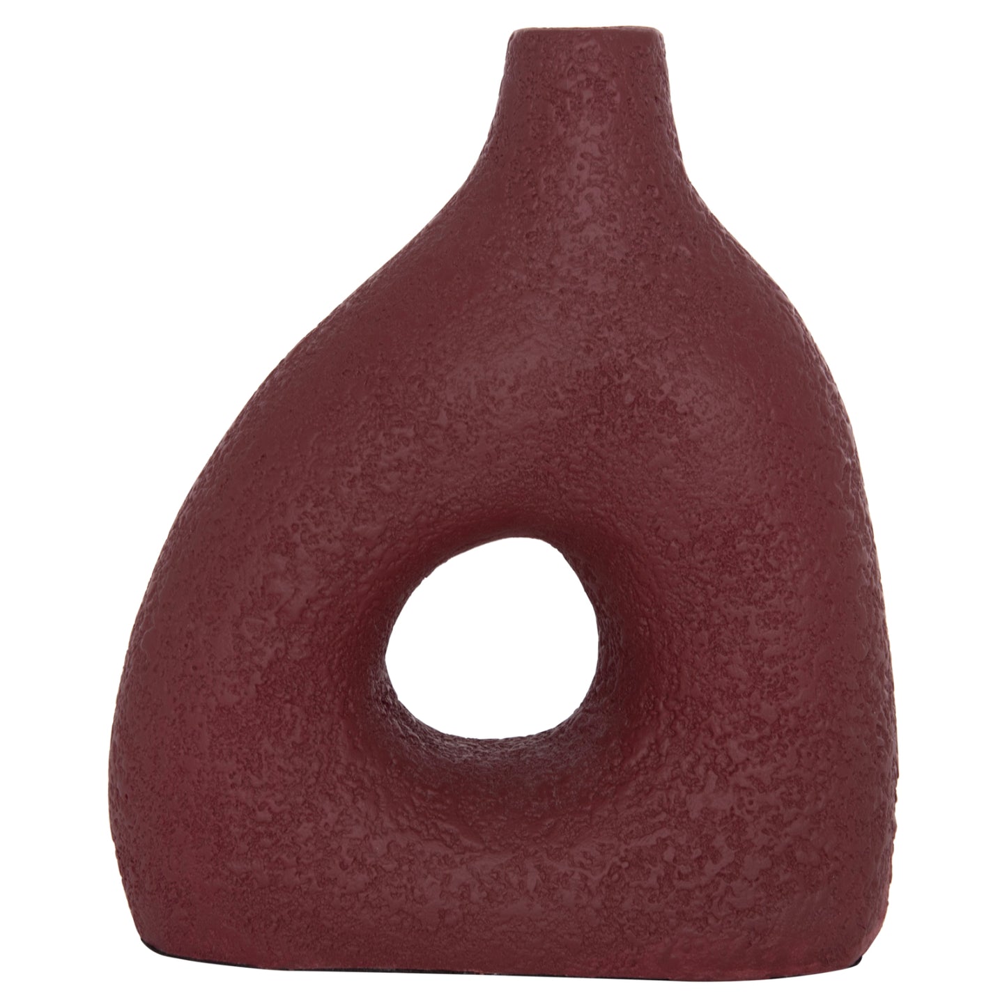 Table Decorative Vase Decant Hm4667.06m Terracota In Maroon Red--17x6.5x20hcm.
