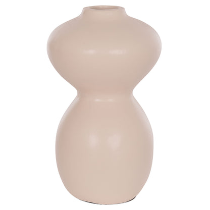 Table Decorative Vase Nelly Hm4669.02 Terracota In Cream White--Φ22x35hcm.