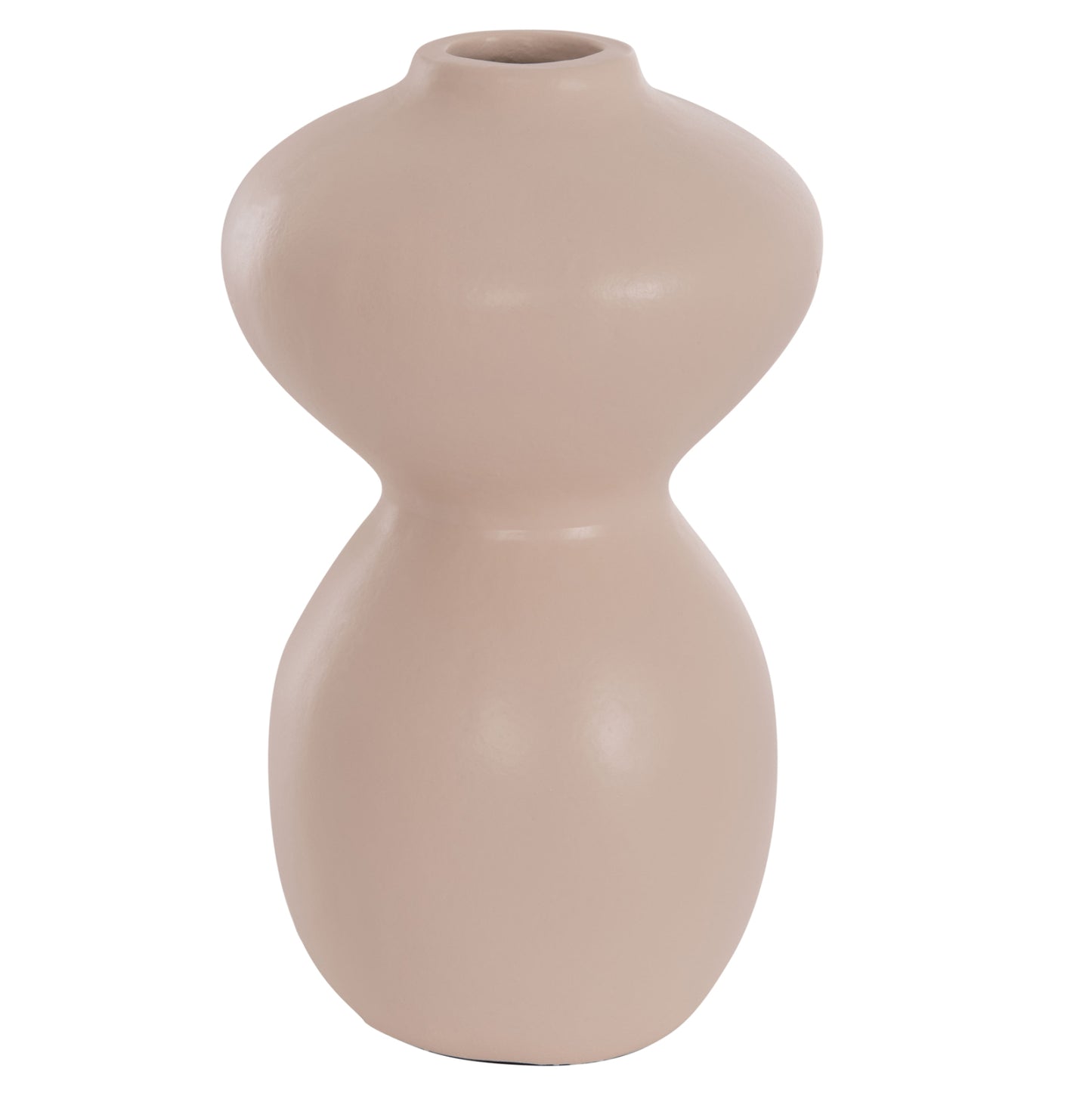 Table Decorative Vase Nelly Hm4669.02 Terracota In Cream White--Φ22x35hcm.