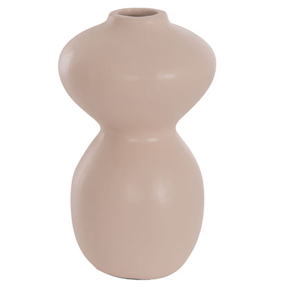 Table Decorative Vase Nelly Hm4669.02 Terracota In Cream White--Φ22x35hcm.
