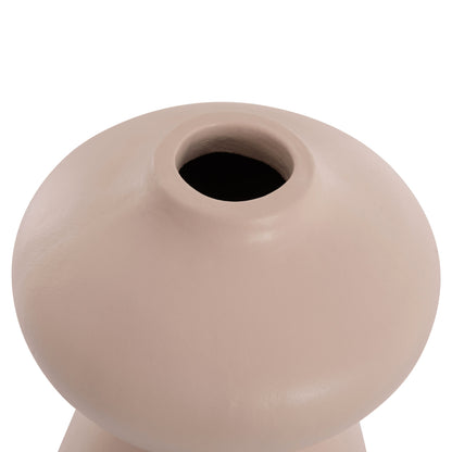 Table Decorative Vase Nelly Hm4669.02 Terracota In Cream White--Φ22x35hcm.