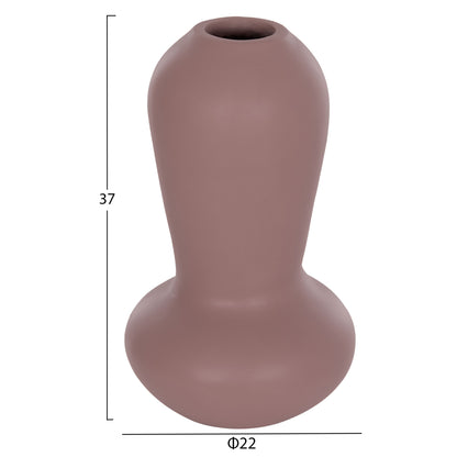Table Decorative Vase Chelin Hm4670l Terracota In Purple--Φ22x37hcm.