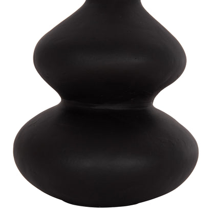 Table Decorative Vase Chelin Hm4670s Terracota In Black--Φ20x25hcm.