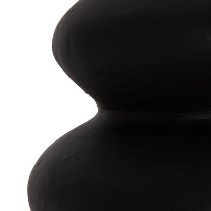 Table Decorative Vase Chelin Hm4670s Terracota In Black--Φ20x25hcm.