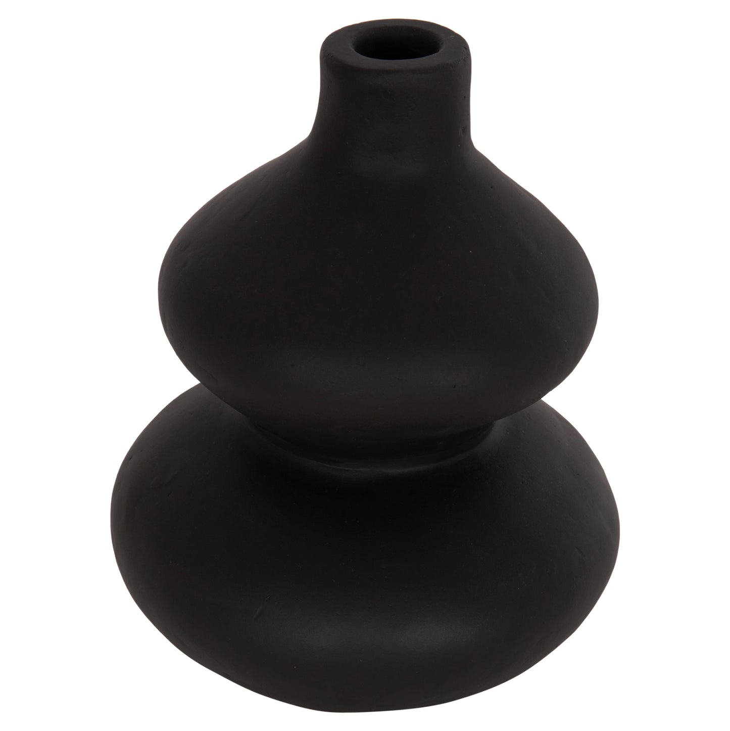 Table Decorative Vase Chelin Hm4670s Terracota In Black--Φ20x25hcm.