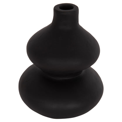 Table Decorative Vase Chelin Hm4670s Terracota In Black--Φ20x25hcm.